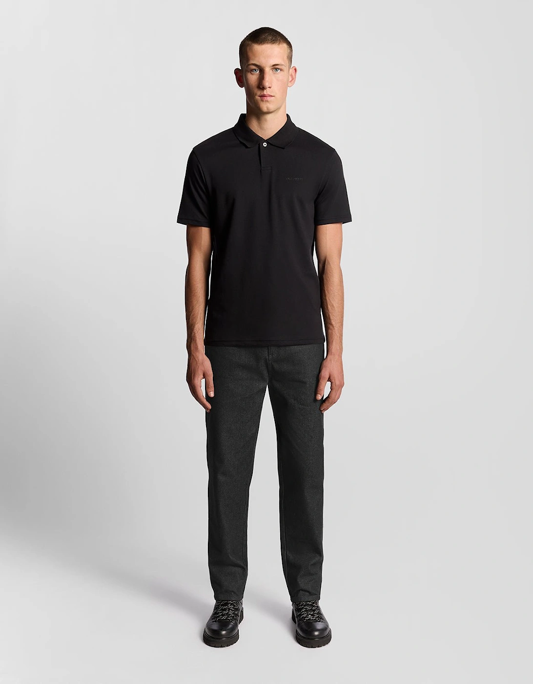 Text Logo Interlock Polo Shirt