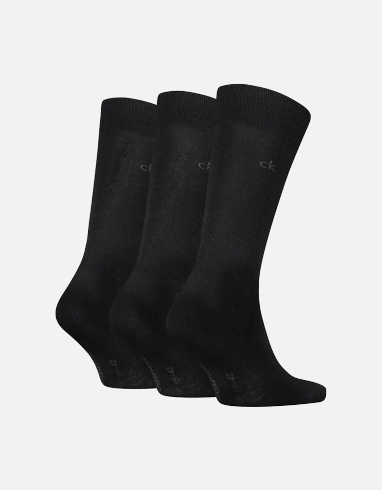 3-Pack CK Premium Combed Cotton Socks, Black