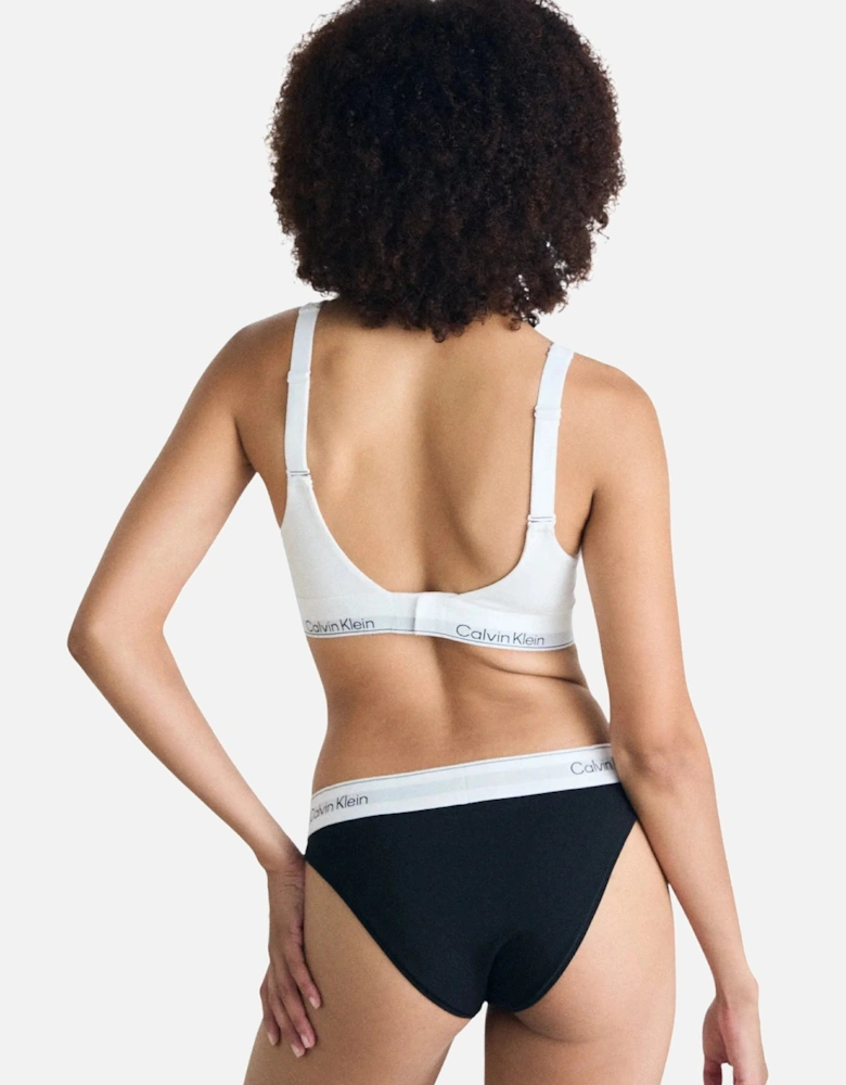 Icon Cotton Modal High Leg Tanga Brief, Black