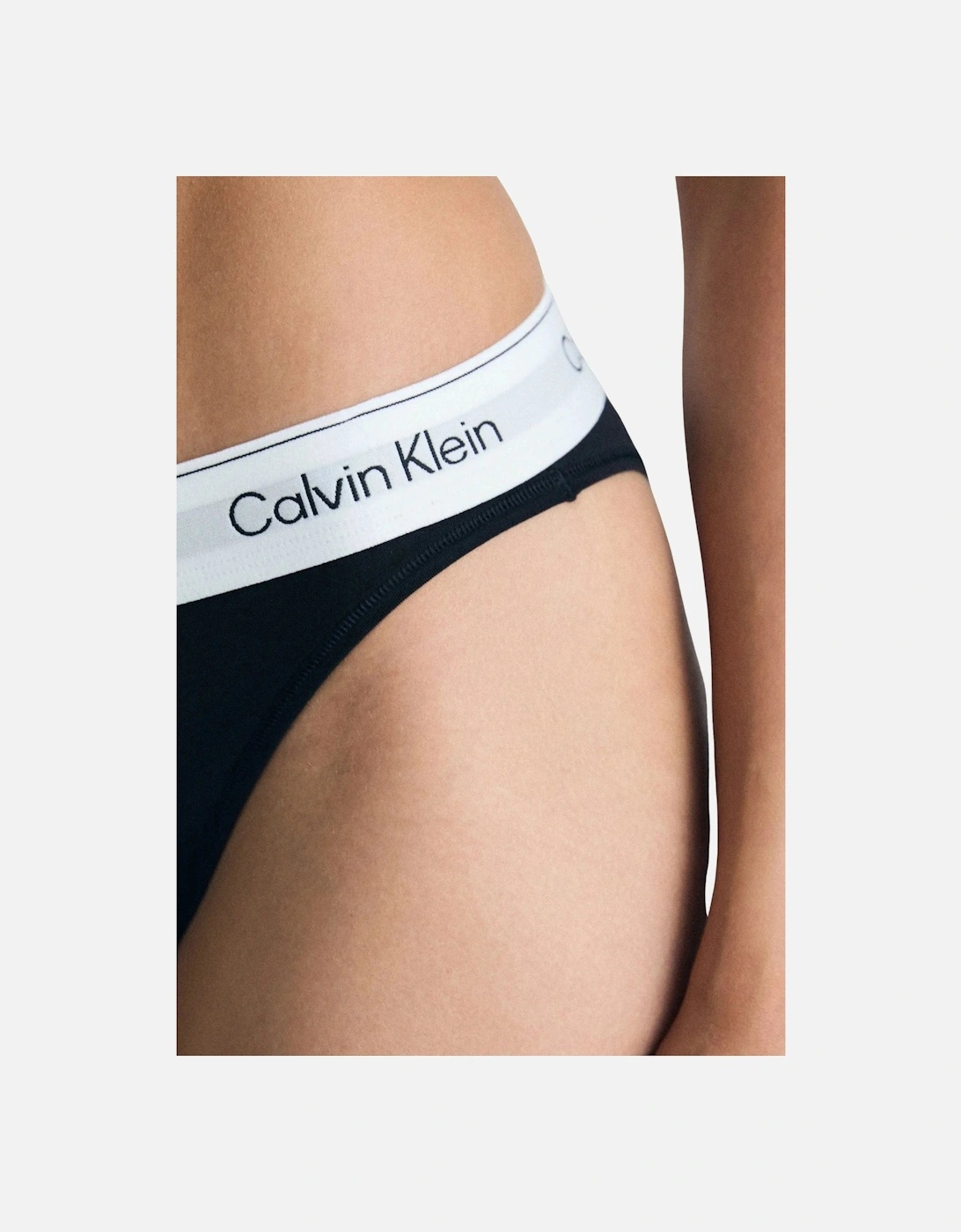 Icon Cotton Modal High Leg Tanga Brief, Black