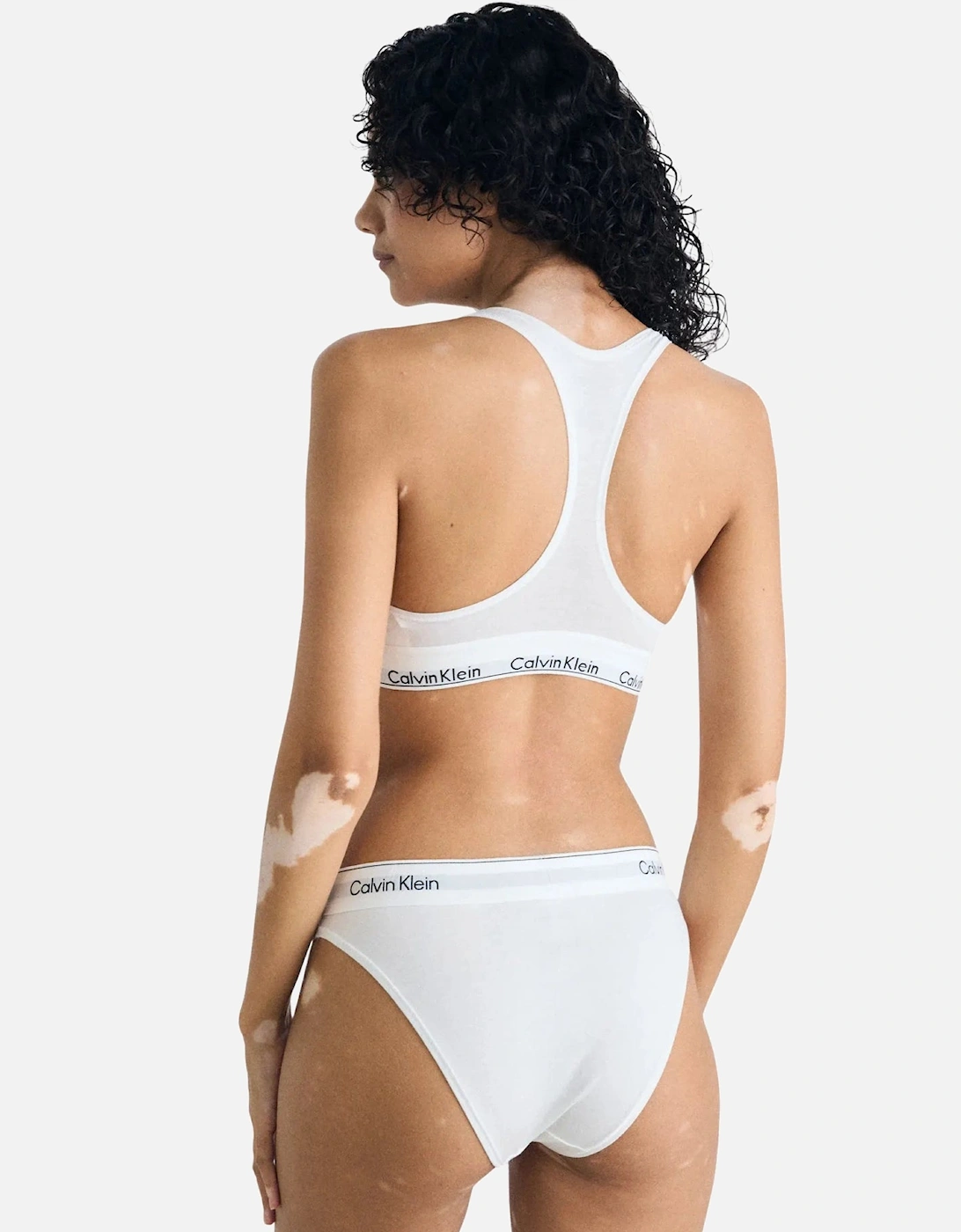 Icon Cotton Modal High Leg Tanga Brief, White