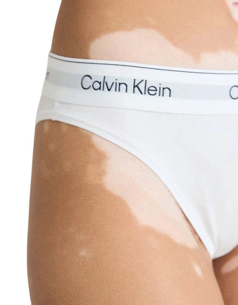 Icon Cotton Modal High Leg Tanga Brief, White