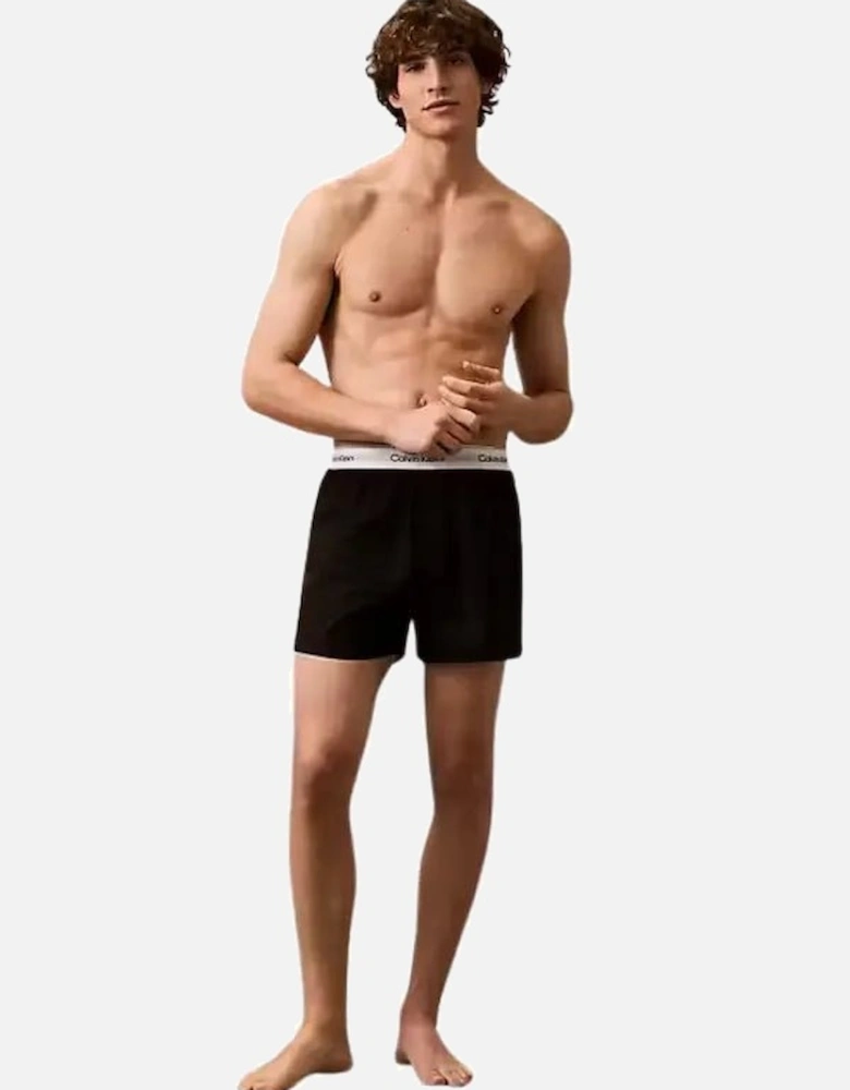 3-Pack Icon Cotton Stretch Boxer Shorts, Black/White