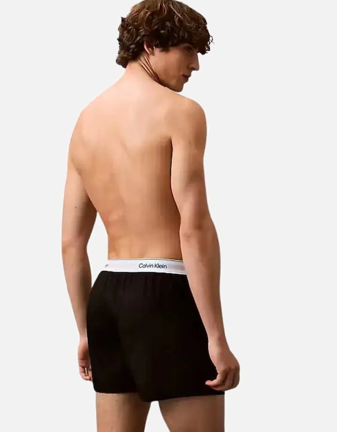 3-Pack Icon Cotton Stretch Boxer Shorts, Black/White