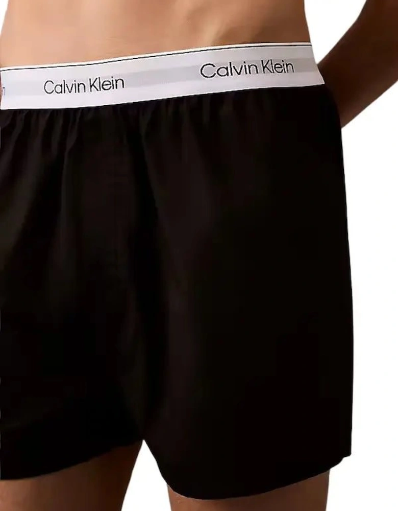 3-Pack Icon Cotton Stretch Boxer Shorts, Black/White