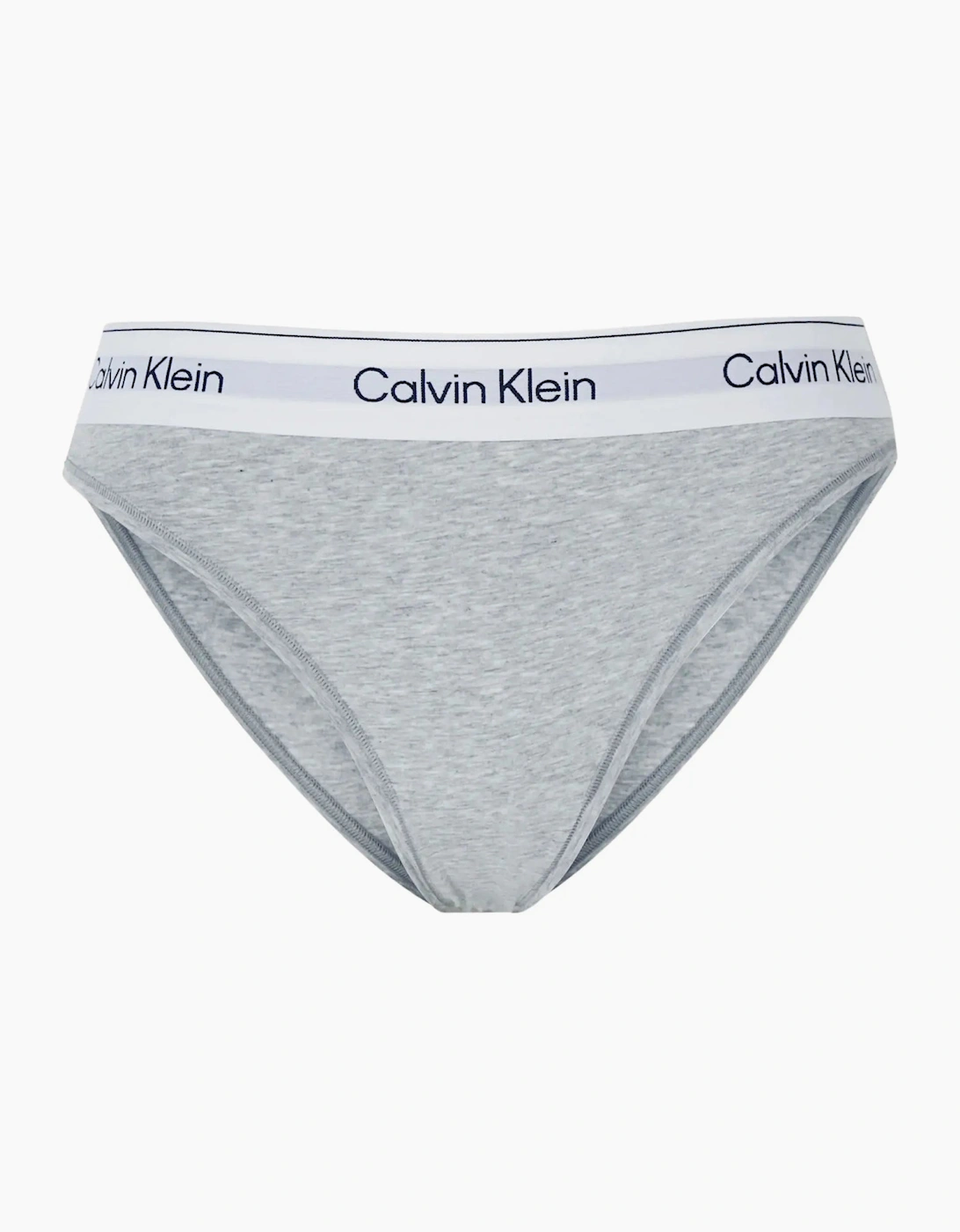 Calvin Klein Women's Grey Icon Cotton Modal High Leg Tanga Brief, Heather  8 Xs