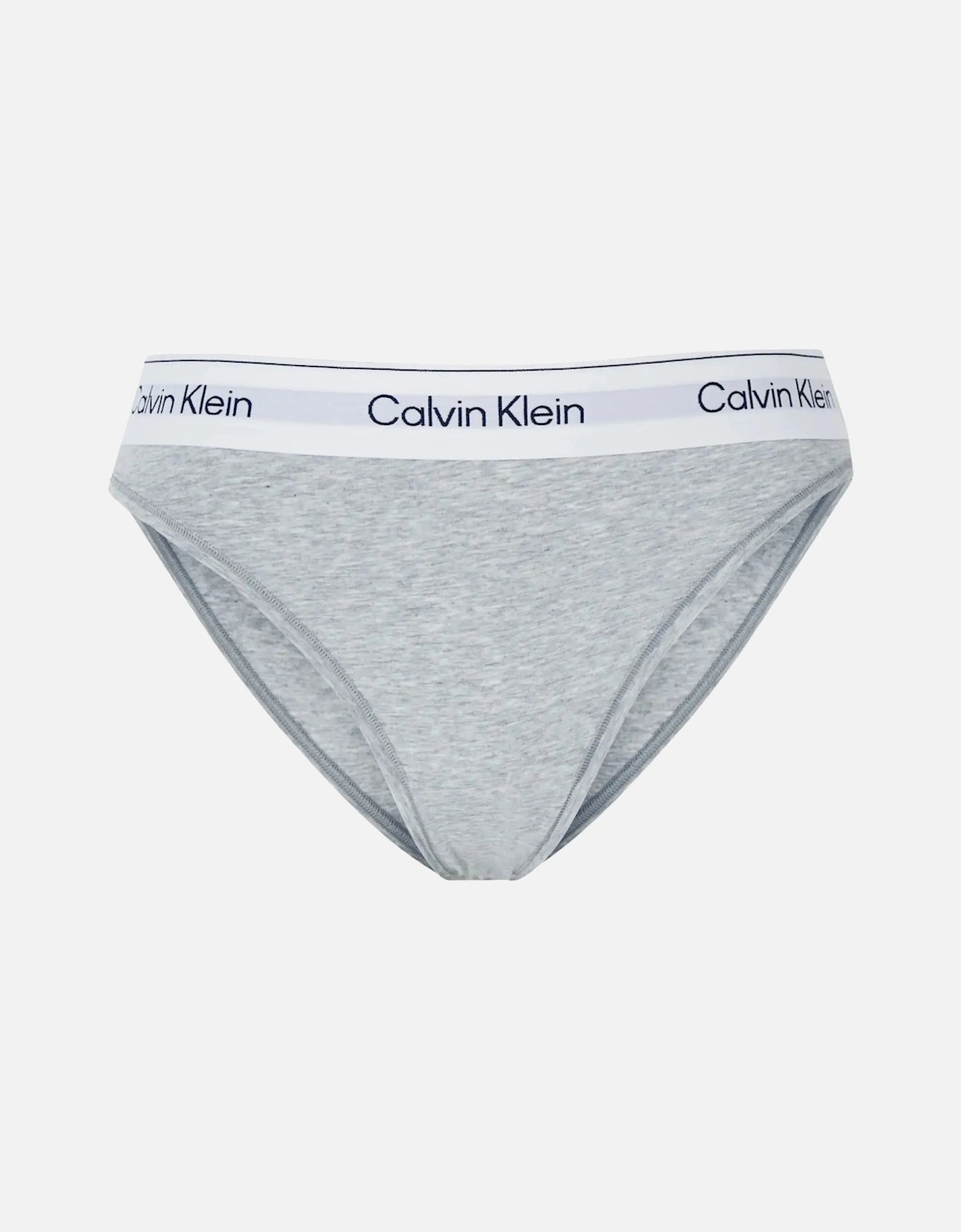 Icon Cotton Modal High Leg Tanga Brief, Grey Heather, 6 of 5