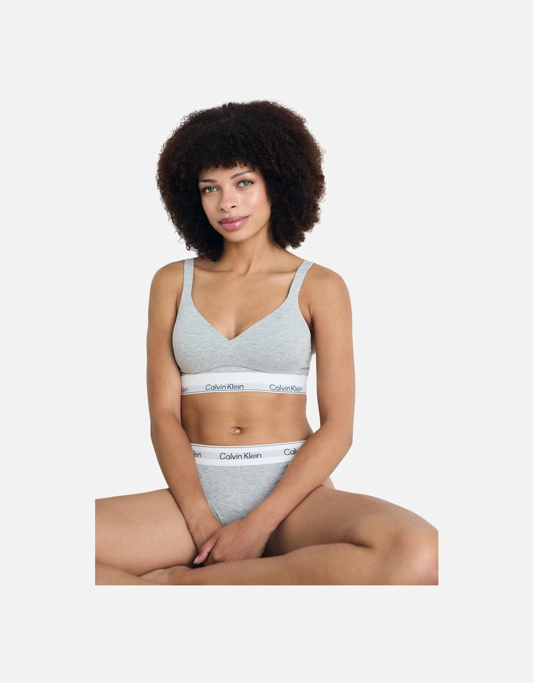 Icon Cotton Modal High Leg Tanga Brief, Grey Heather