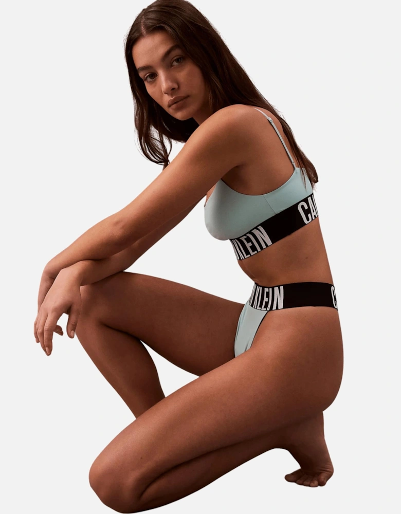 Intense Power High Leg Thong, Ether Blue