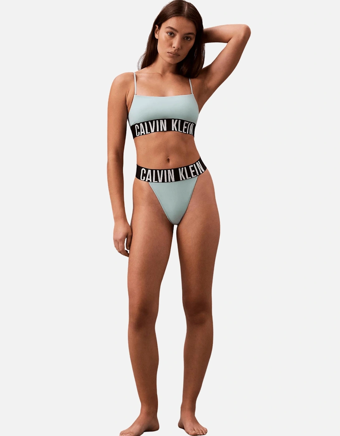 Intense Power High Leg Thong, Ether Blue