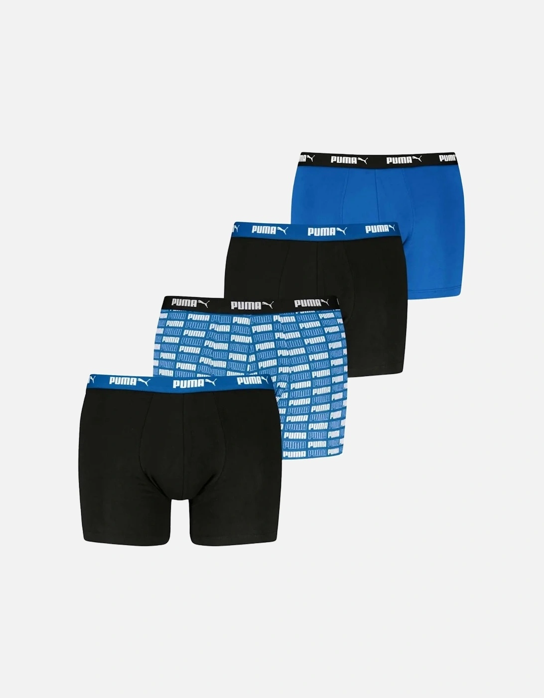 4-Pack Aop Logo Print Boxer Briefs, Black/Blue, 6 of 5