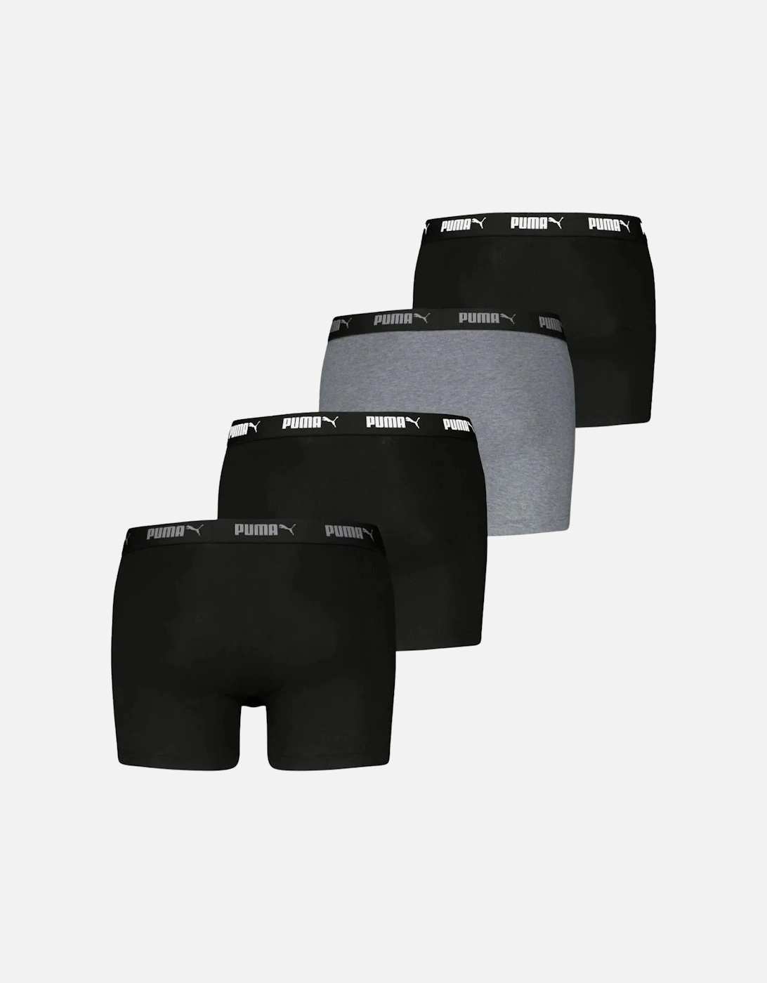 4-Pack Everyday Boxer Briefs, Black/Grey