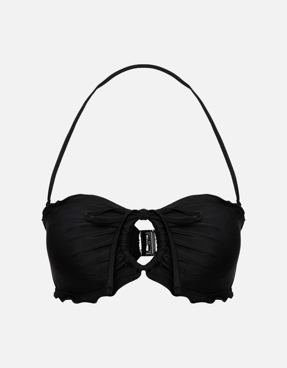 Ruffle Bikini Top, Black, 9 of 8