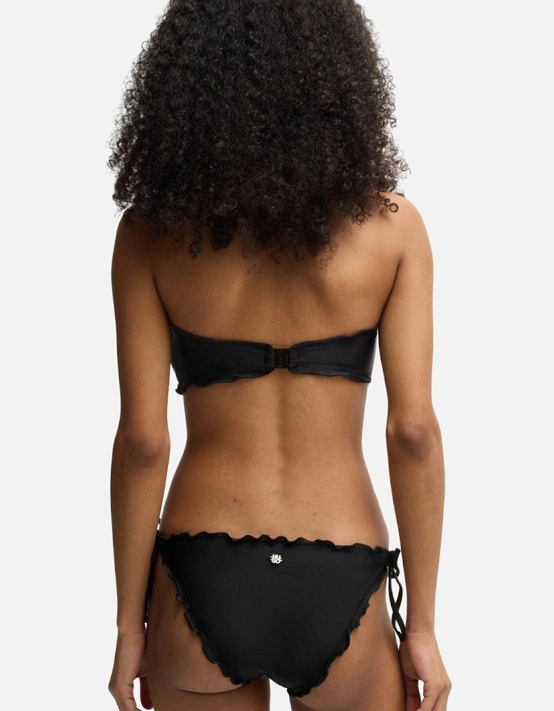 Ruffle Bikini Top, Black