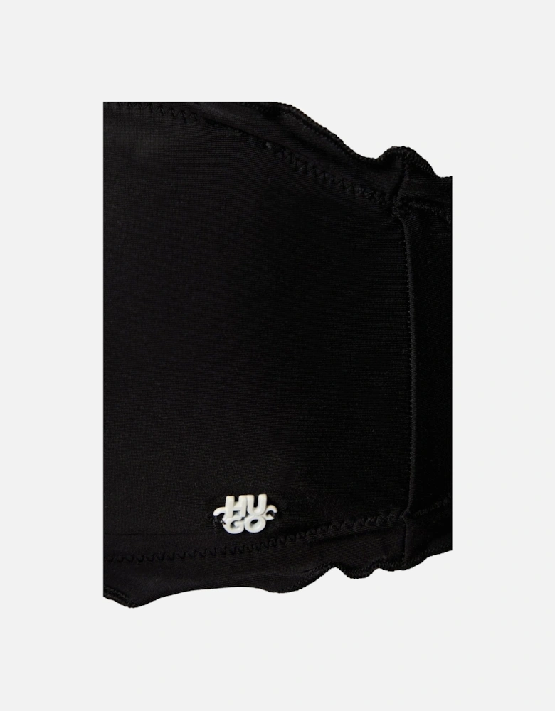 Ruffle Bikini Top, Black
