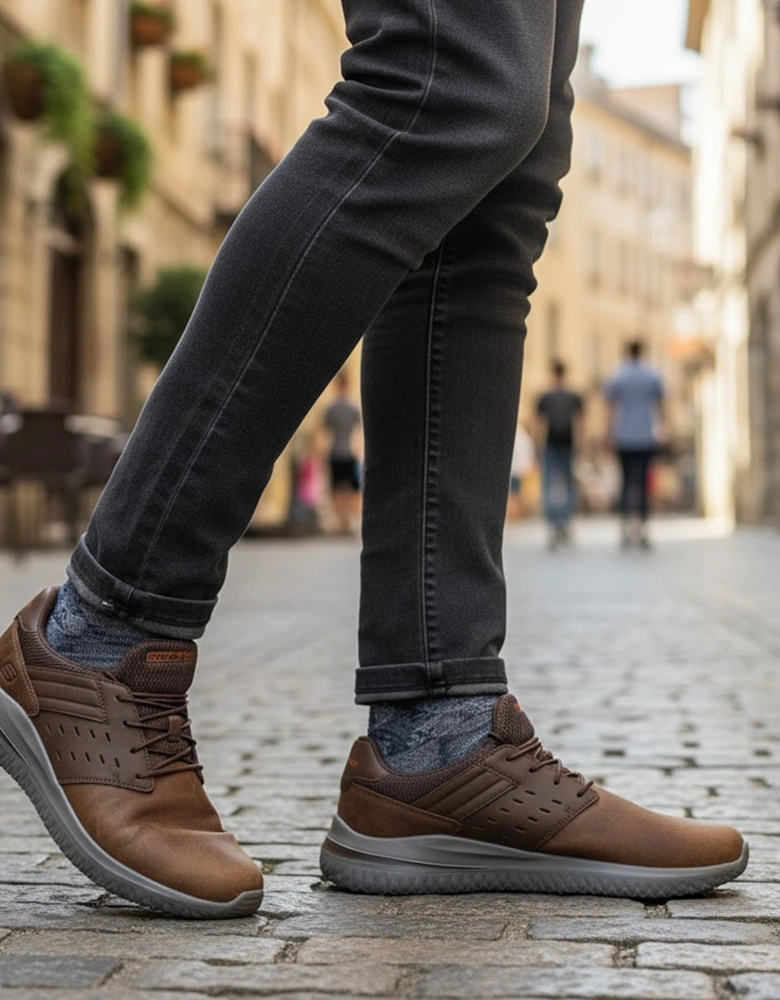 210308/CDB DELSON Mens Trainers Dark Brown