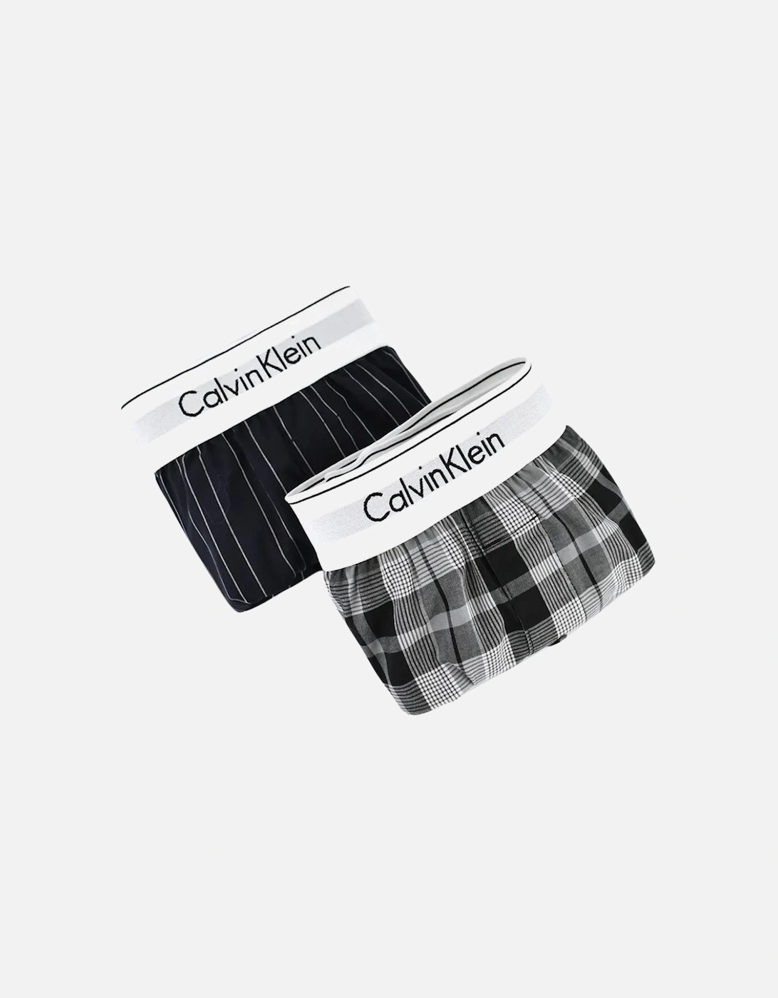 2-Pack Modern Cotton Slim-Fit Woven Boxer Shorts, Ryan Stripe D Well/Hickory Plaid B