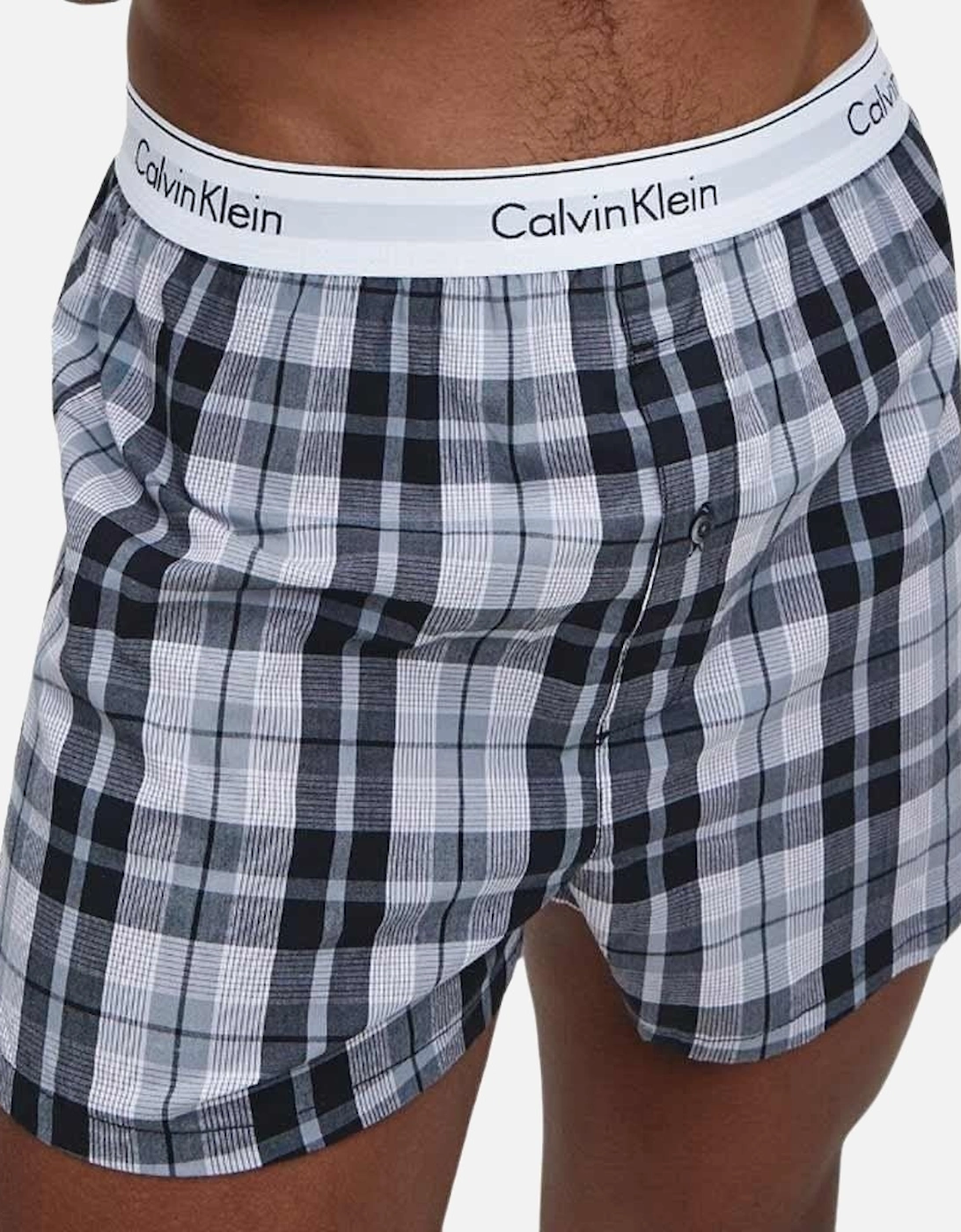 2-Pack Modern Cotton Slim-Fit Woven Boxer Shorts, Ryan Stripe D Well/Hickory Plaid B
