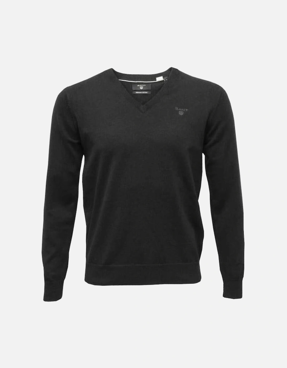 Lightweight Cotton V-Neck Sweater, Dark Charcoal Melange, 10 of 9