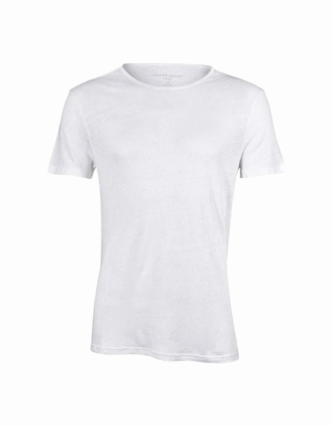 Pure Linen Crew-Neck T-Shirt, White, 9 of 8
