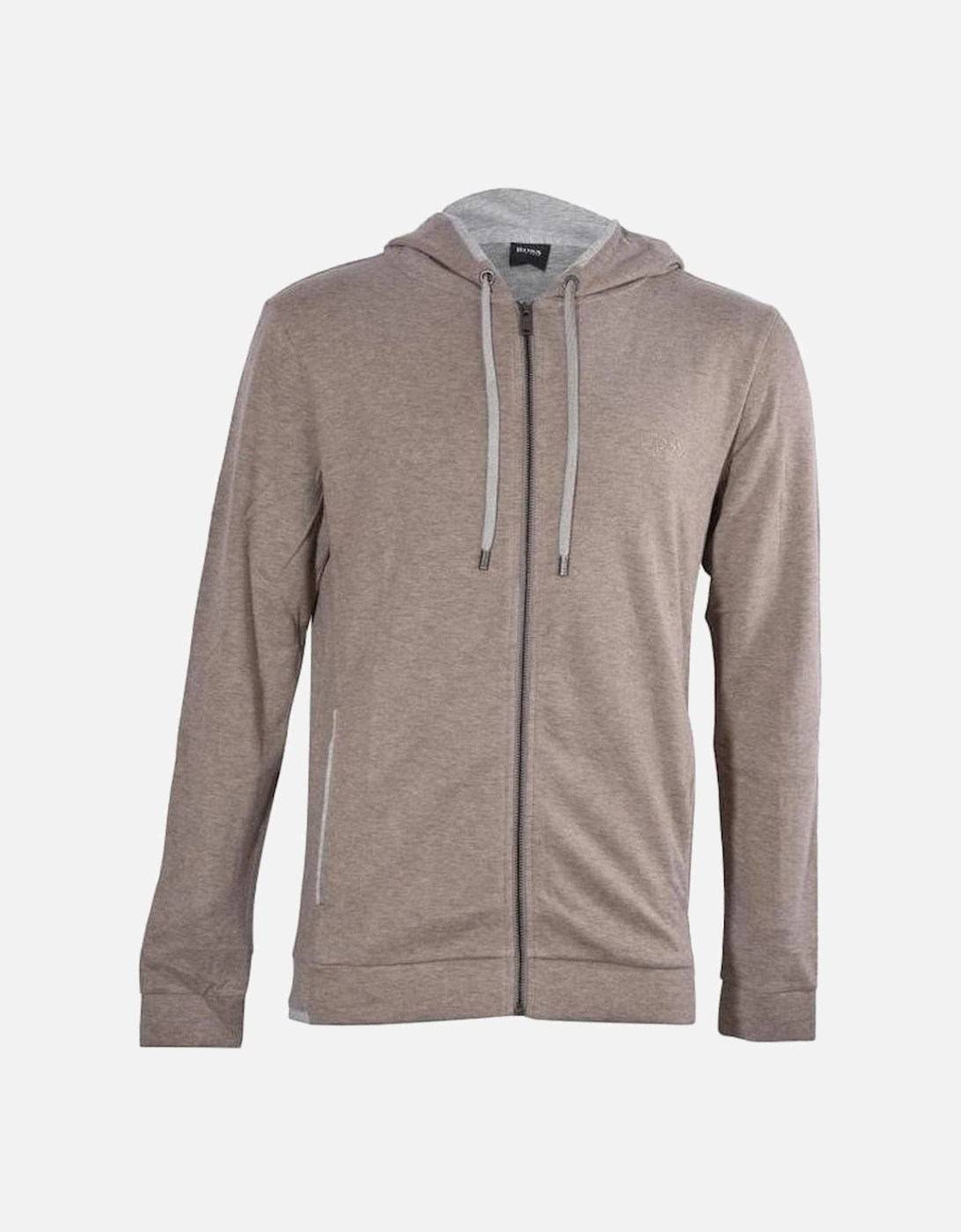 Cashmere Zip-Thru Hooded Jacket, Earth Marl, 4 of 3