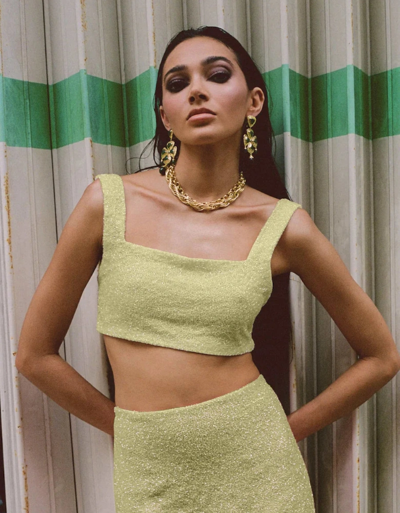 Marie Hand Beaded Premium Co-Ord Mini Skirt Multicolour