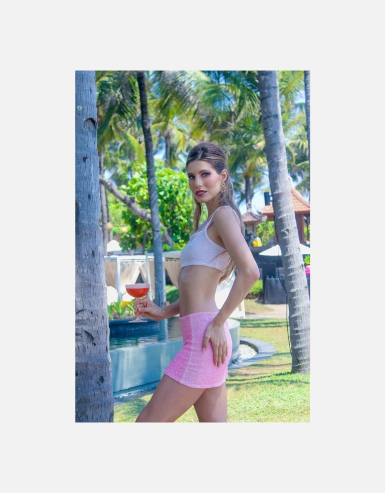 Marie Hand Beaded Premium Co-Ord Mini Skirt Multicolour