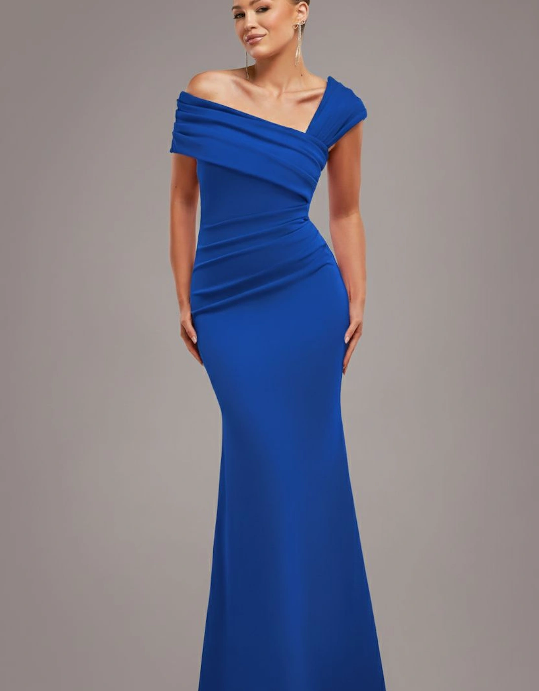 One Shoulder Evening Maxi Dress, 2 of 1