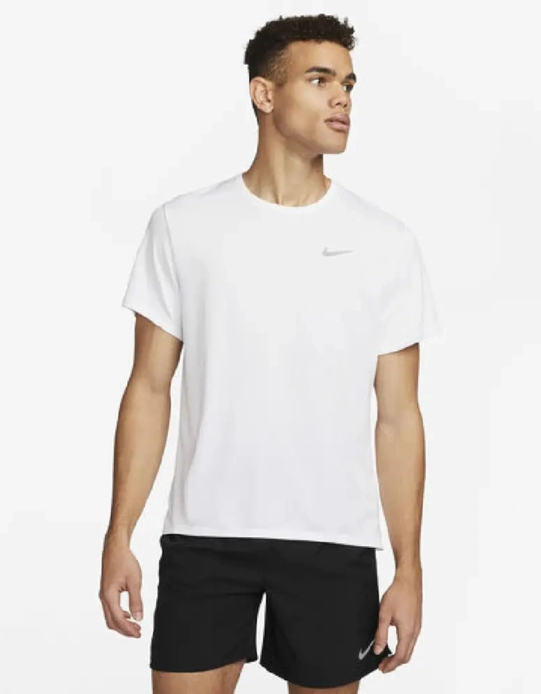 Dri Fit Miler UV Running T-Shirt White