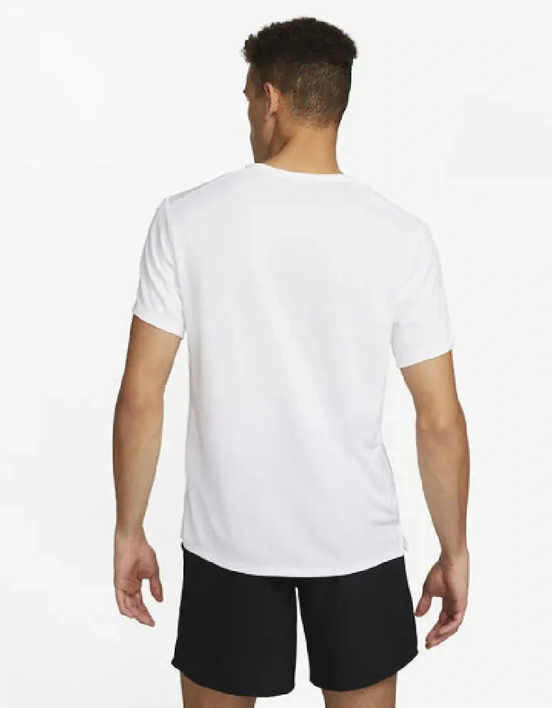 Dri Fit Miler UV Running T-Shirt White
