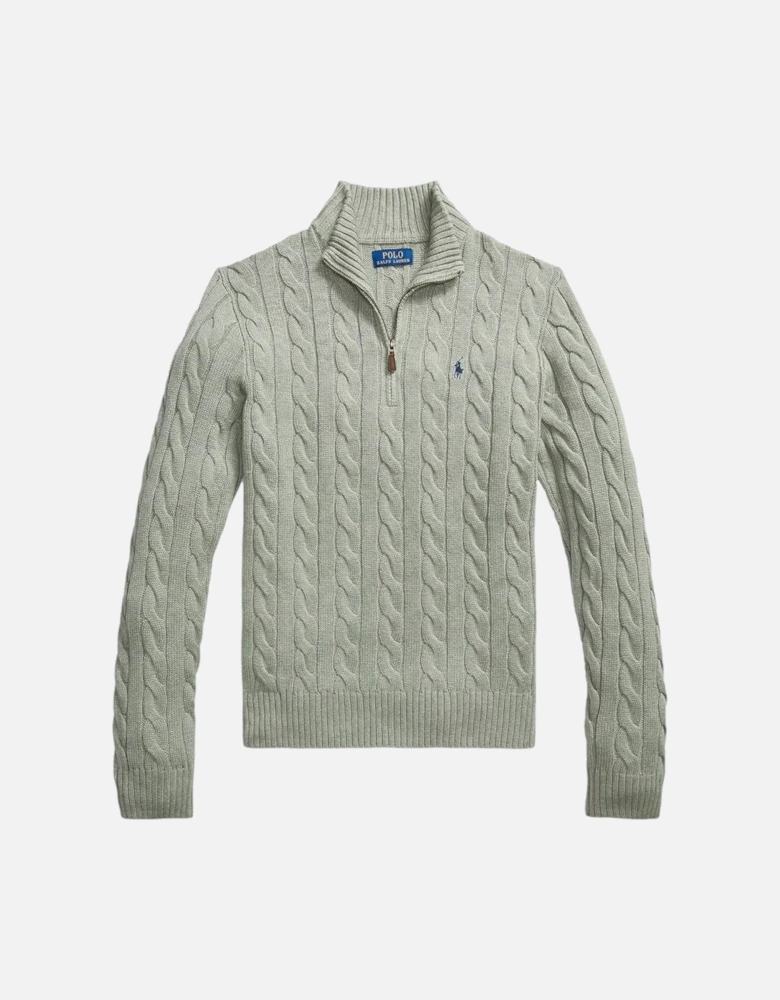 Half Zip Sweater 509 Fern Green Heather