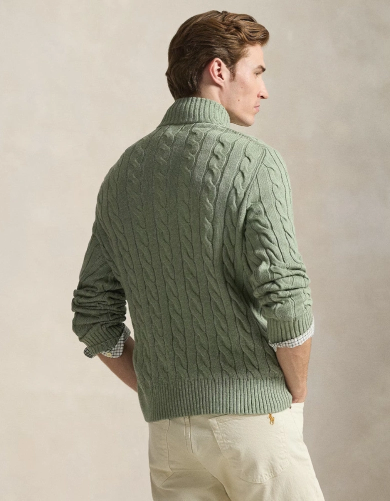 Half Zip Sweater 509 Fern Green Heather
