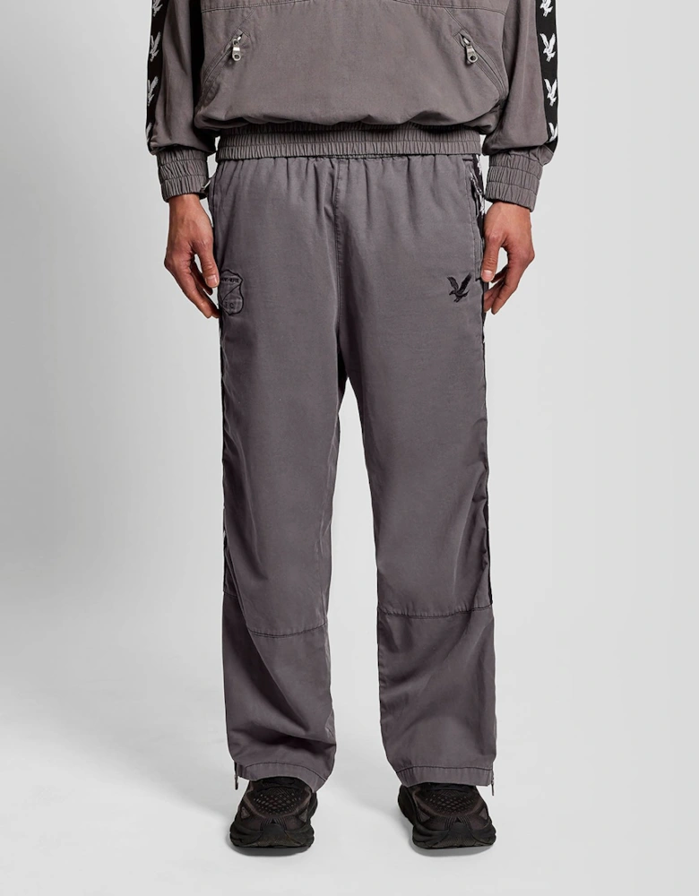 Plaid Zipped Drill Pant