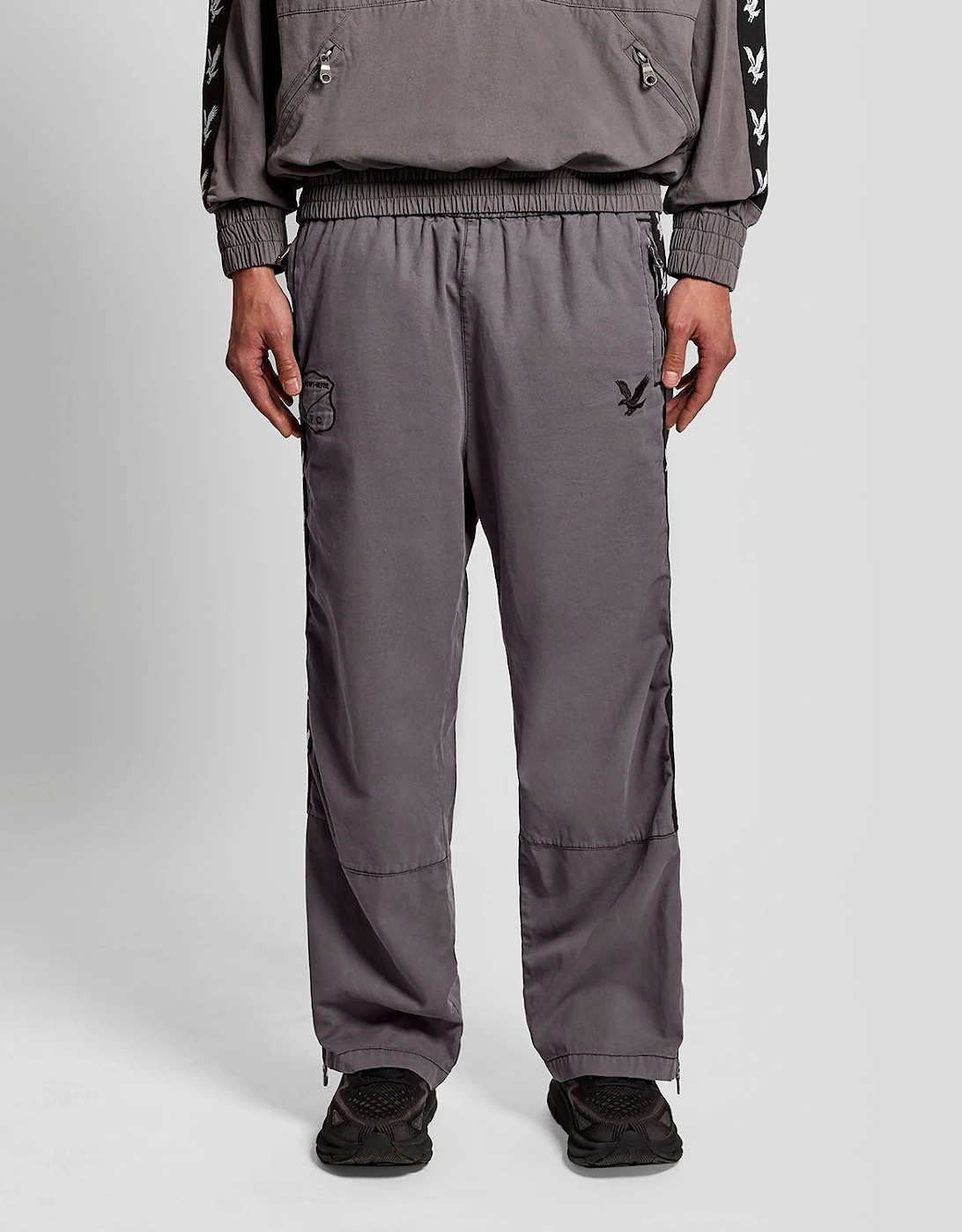 Plaid Zipped Drill Pant
