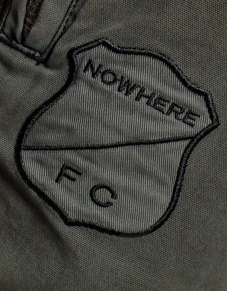 Plaid Zipped Drill Pant