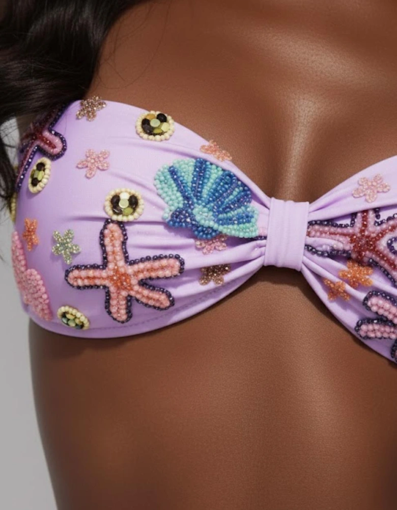 Quinn Clasp Closure Bikini Top - Lilac