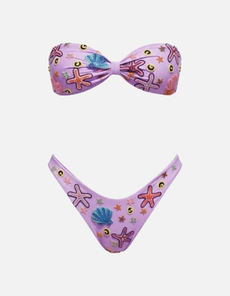 Quinn Clasp Closure Bikini Top - Lilac