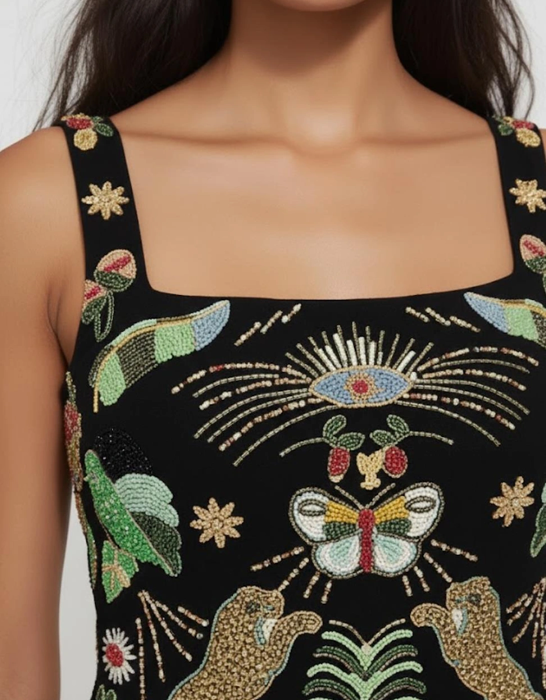 Aurelia Embroidered Luxury Sequin Mini Dress