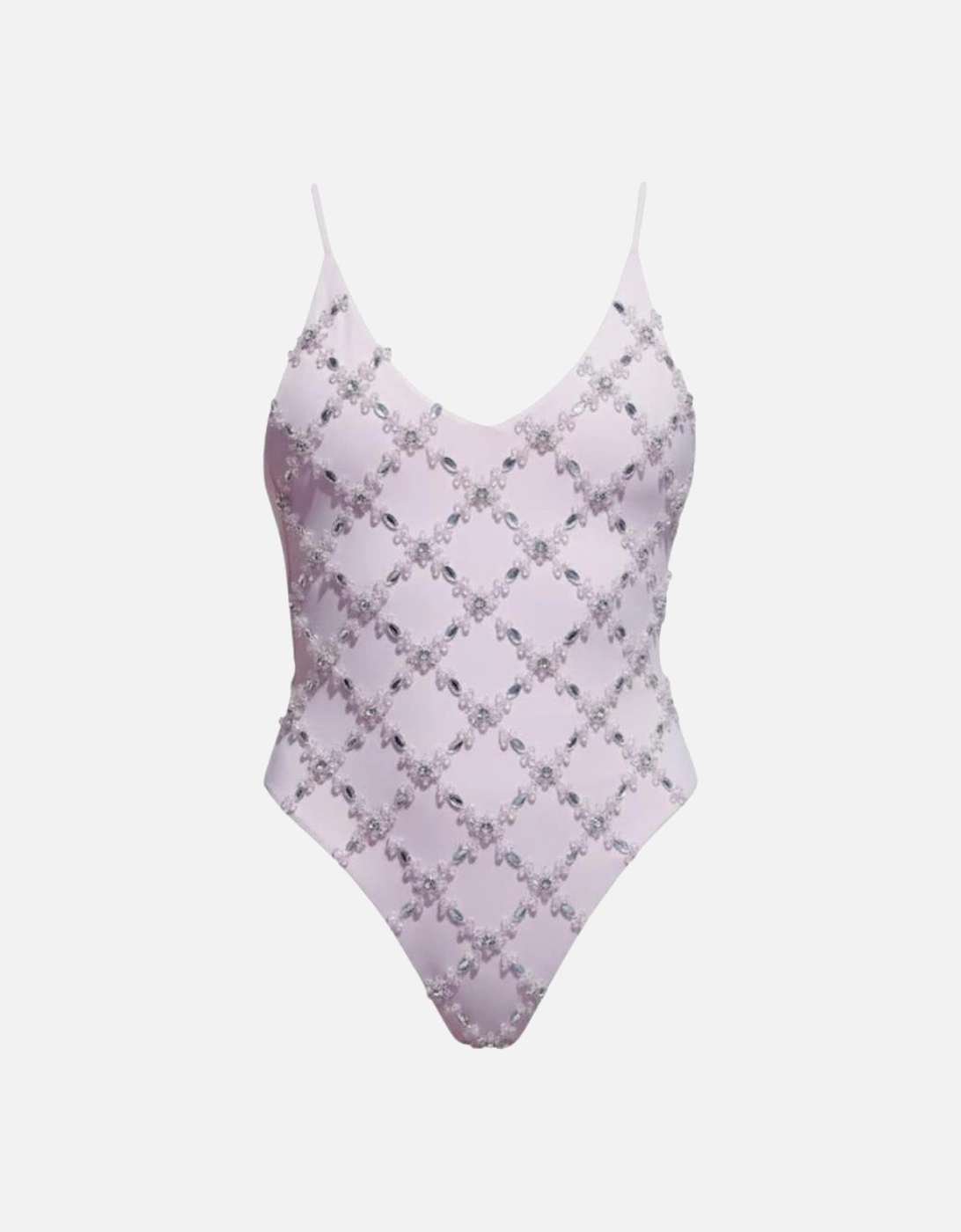 Rose Elegant High Cut Leg Swimsuit in Pink