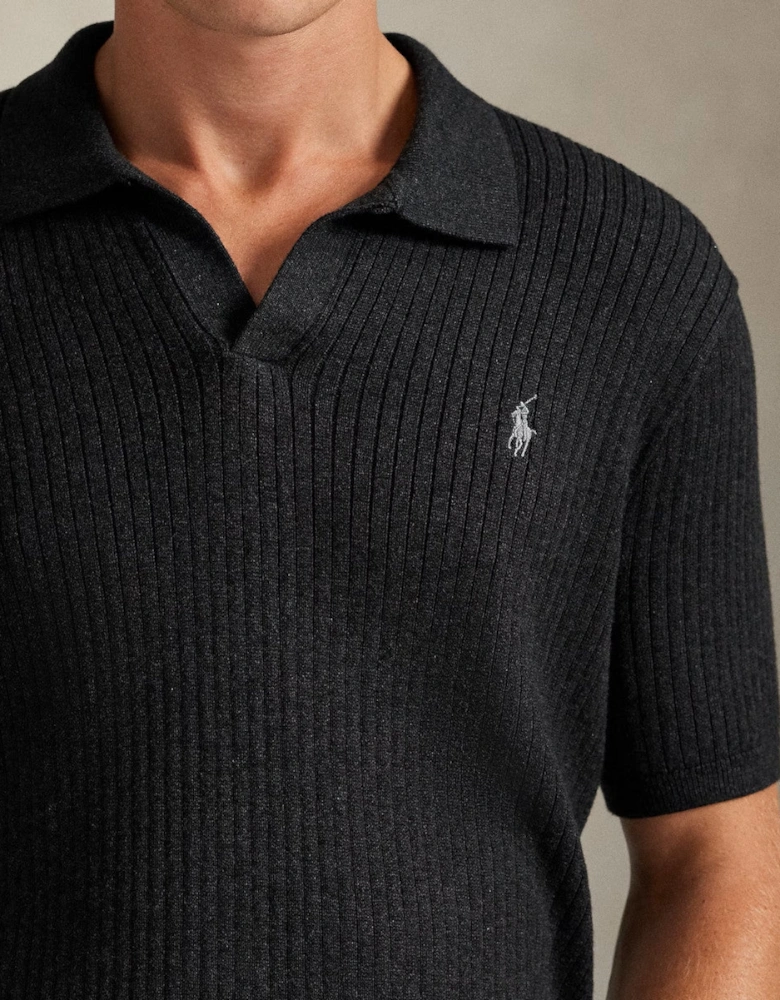 SS Polo Sweater 002 Dark Granite Heather