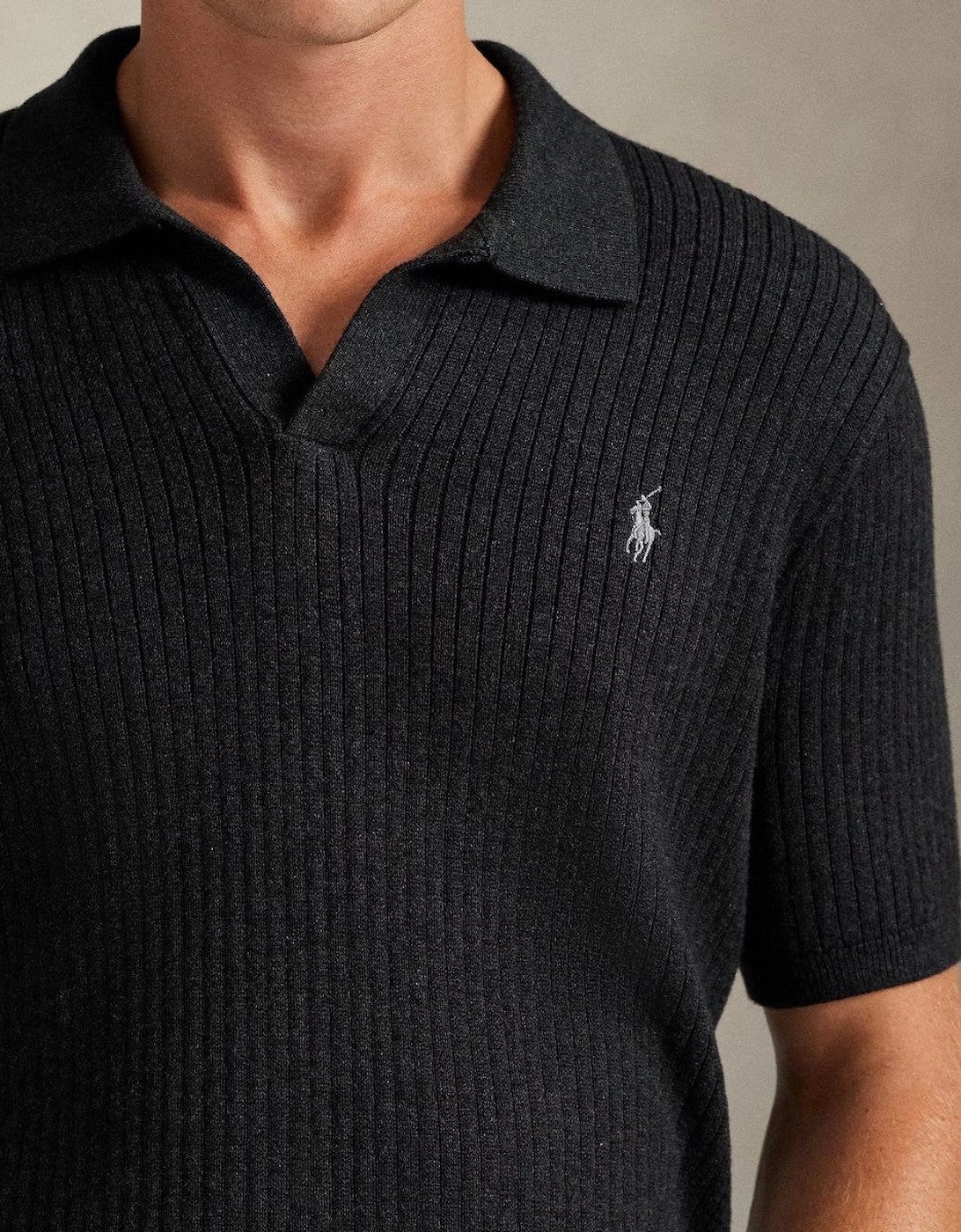 SS Polo Sweater 002 Dark Granite Heather