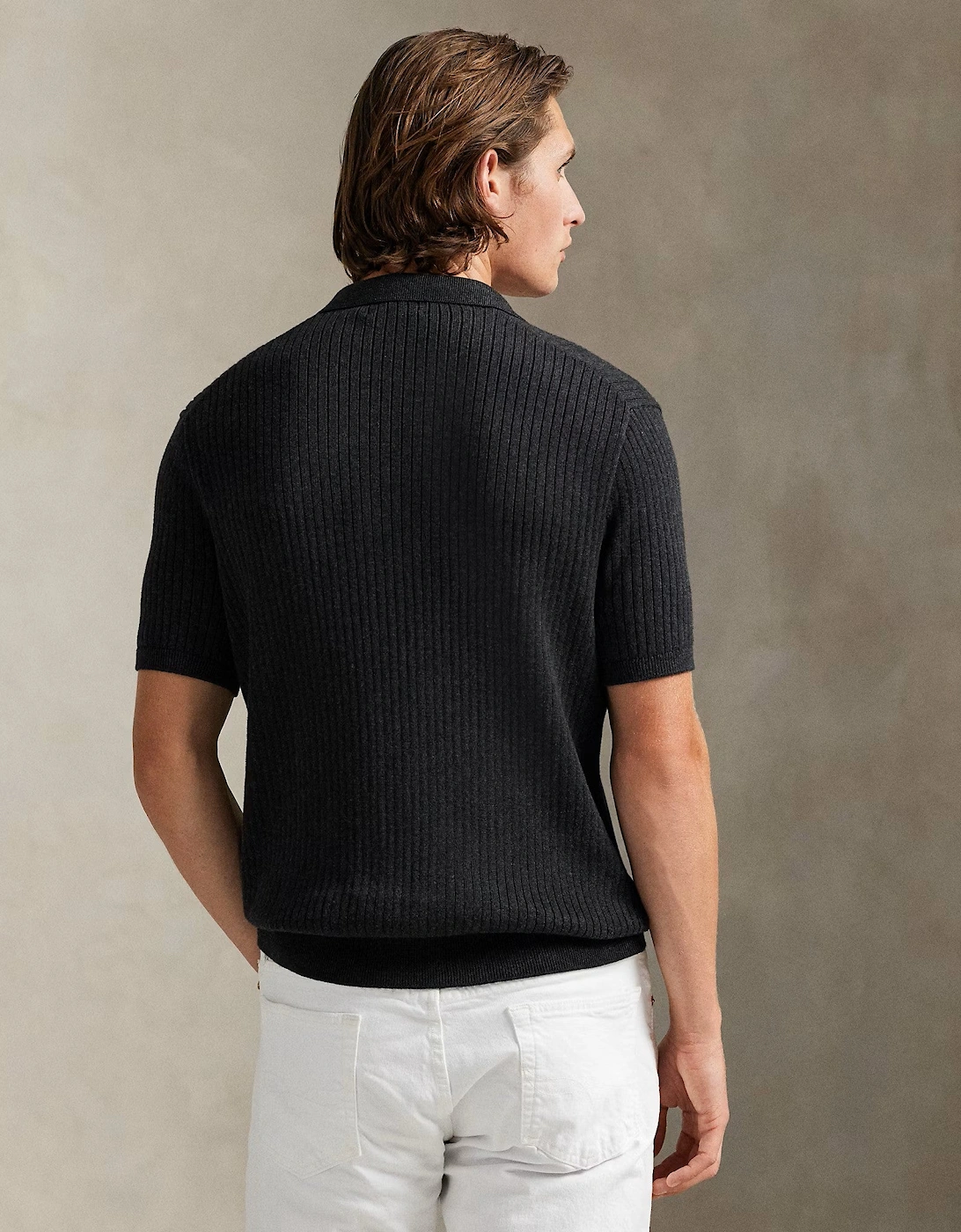 SS Polo Sweater 002 Dark Granite Heather