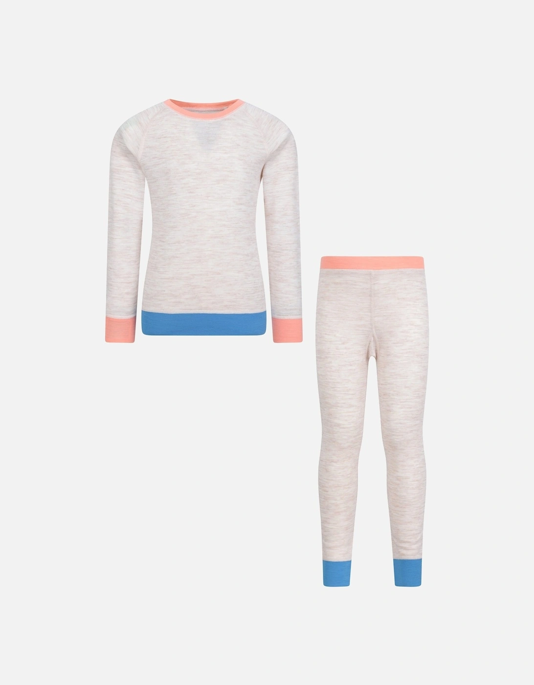 Mountain Warehouse Girl's Mountain Warehouse Childrens/Kids Colour Block Merino Wool Base Layer Set - Cream