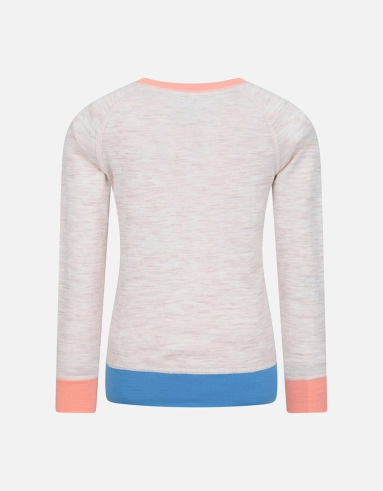 Childrens/Kids Colour Block Merino Wool Base Layer Set