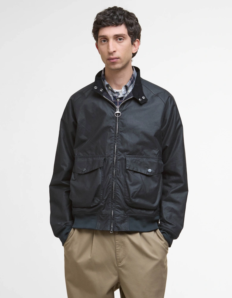Modern Royston Mens Wax Jacket - Navy