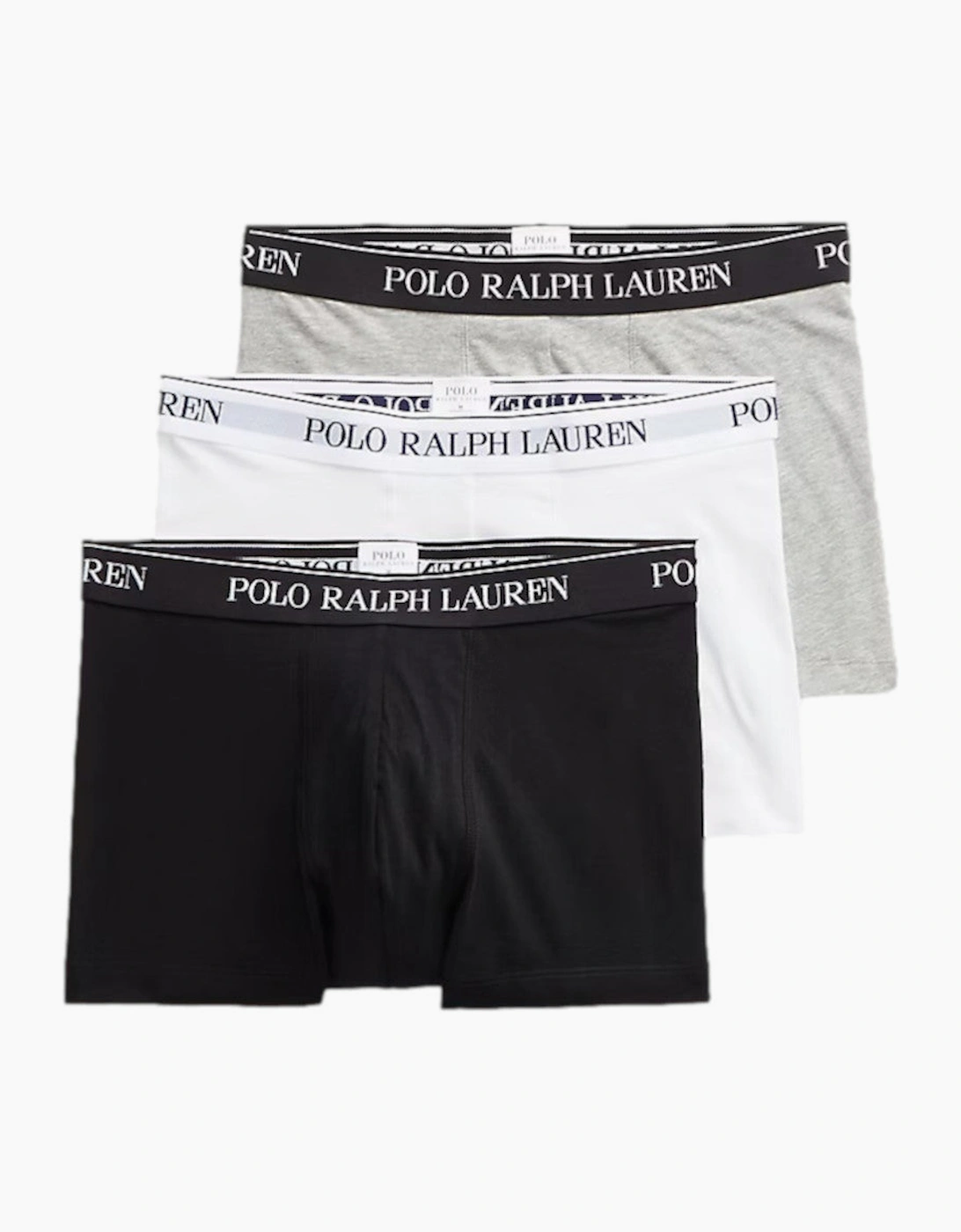 Men's Polo Ralph Lauren Classic 3 Pk Trunks 052 Hthr/Black/White - Size: 35/34/32