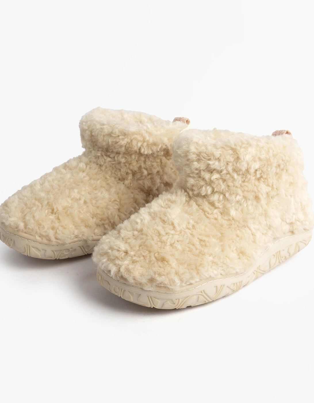 LAUREN Womens Slipper Boots Cream