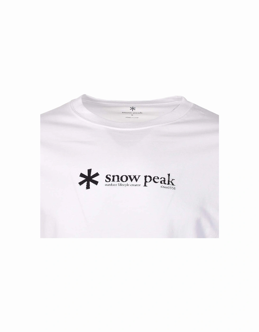 Snow Peak Soft Cotton Logo Long Sleeve T-Shirt White