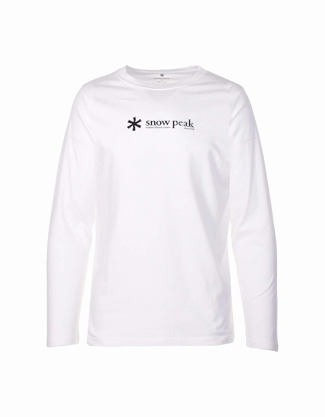 Snow Peak Soft Cotton Logo Long Sleeve T-Shirt White, 3 of 2