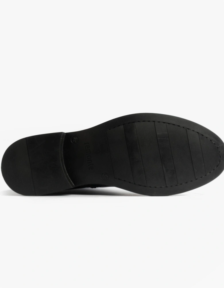 Womens Leather Tall Knee High Boots Black